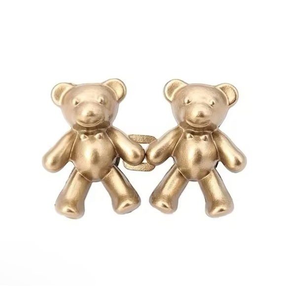 2Pcs Bear Shaped Adjustable Jean Button Waist Buckle Snap Pants Extender - Picture 1 of 3